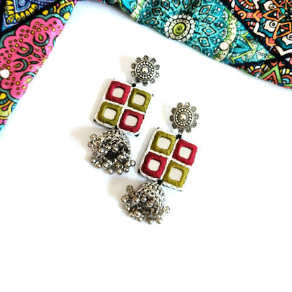 SEESHMAHEL 4 MIRROR JHUMKA EARRINGS