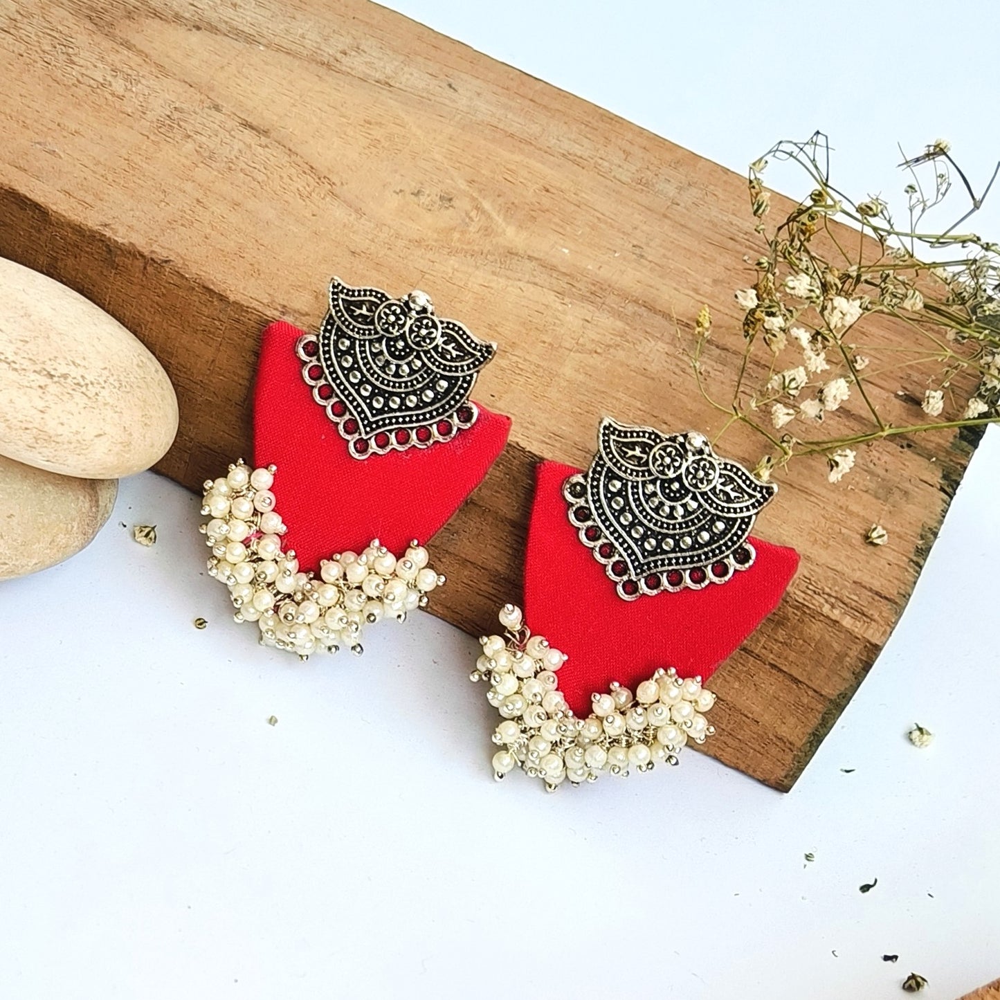 MIRA HANDMADE RED EARRINGS