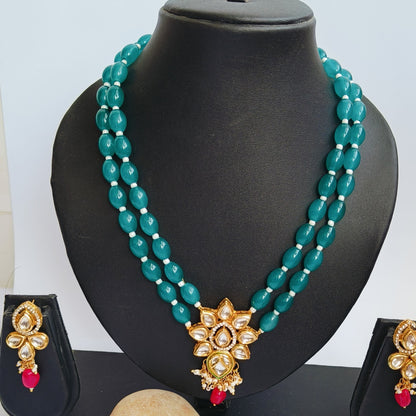 RAMA OVEL POLKI KUNDAN SET