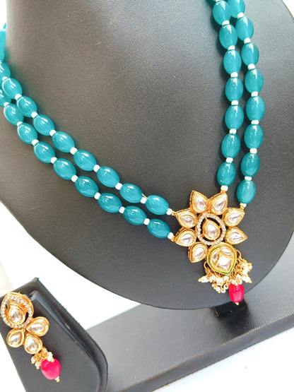 RAMA OVEL POLKI KUNDAN SET